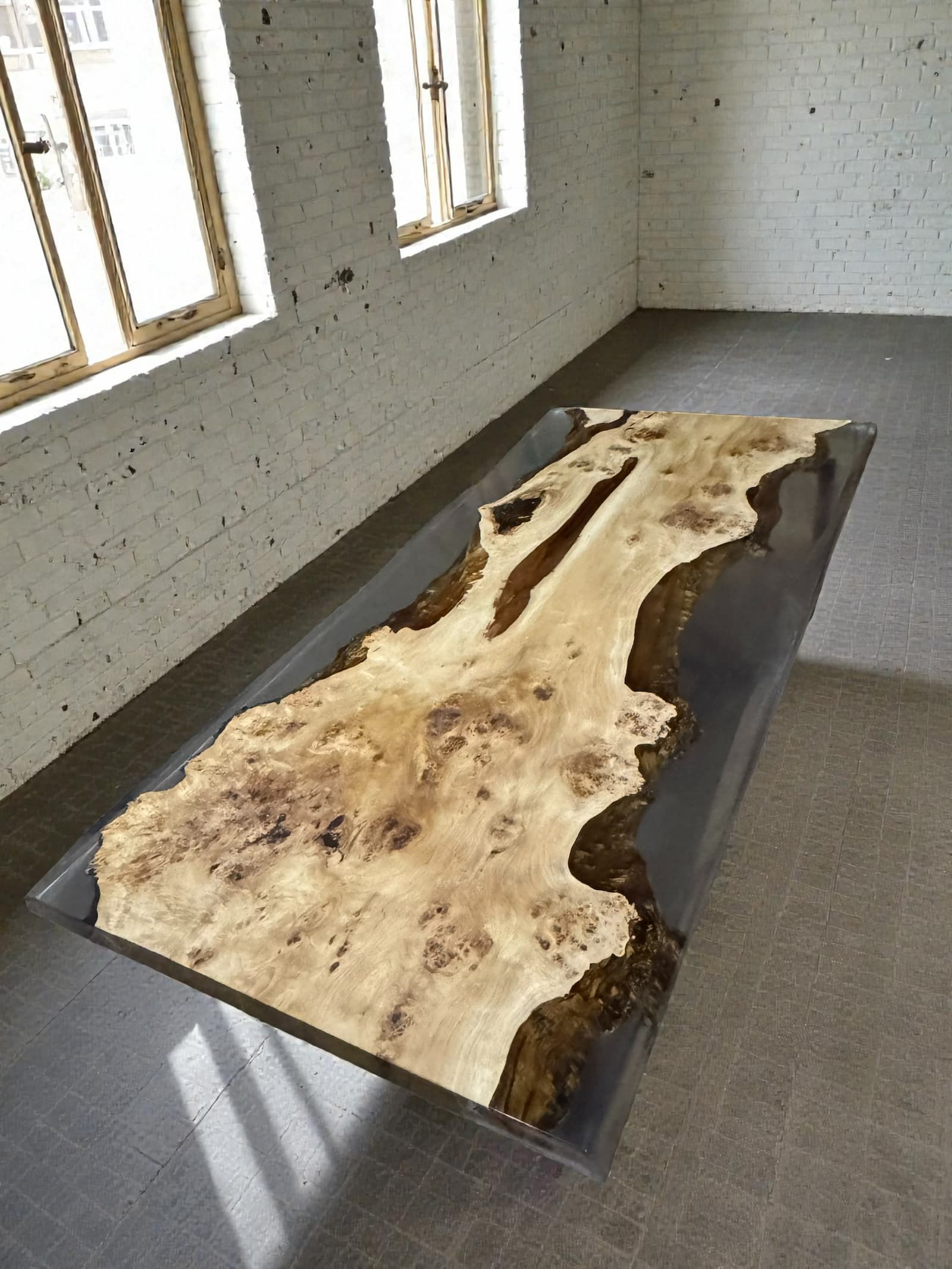 ポプラ×レジン 一枚板