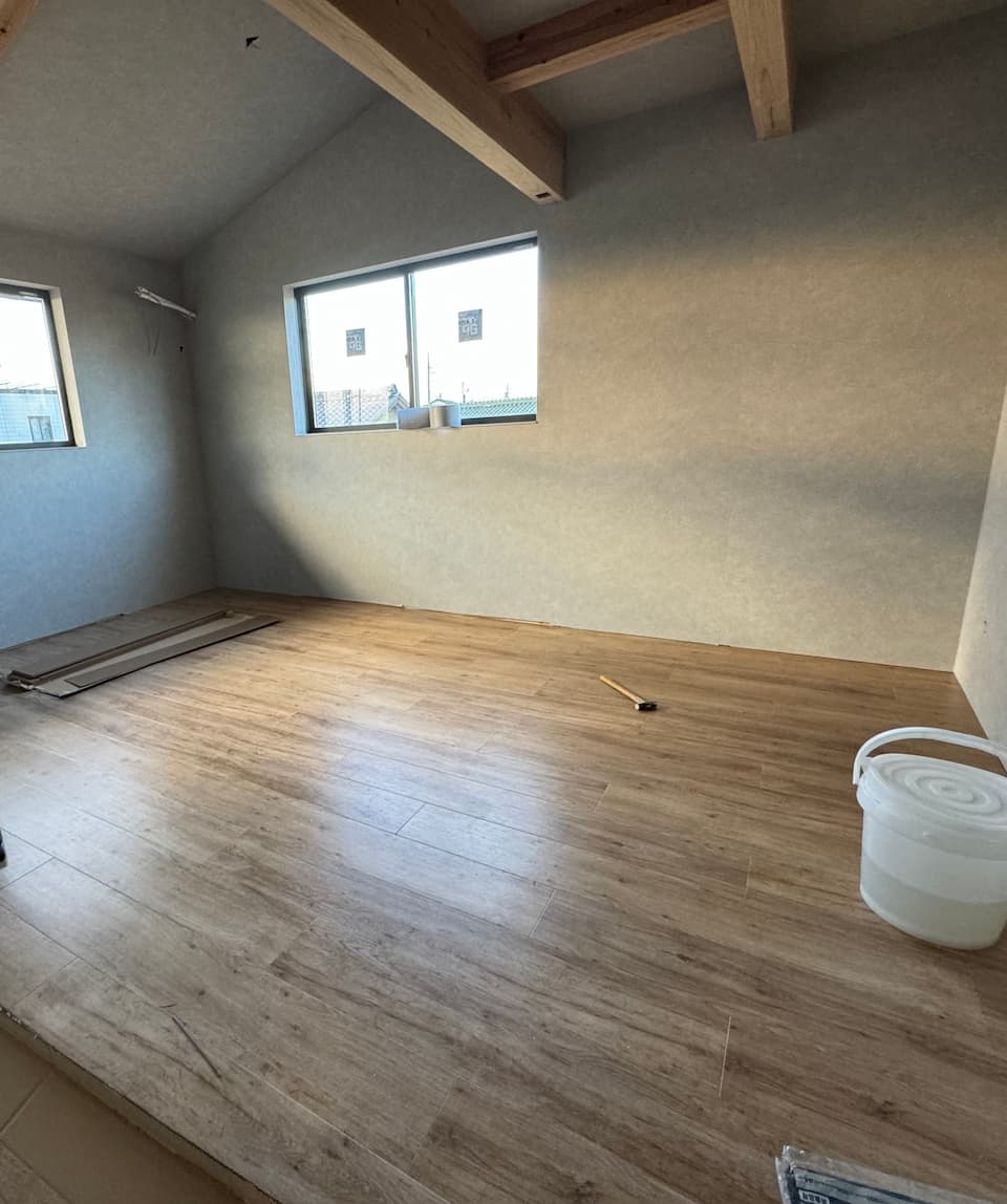 内装現場の静かな空間